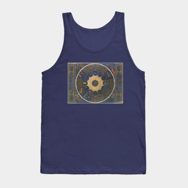 Vintage Rulers Horoscope, Antique Islamic Zodiac Wheel Tank Top by MasterpieceCafe